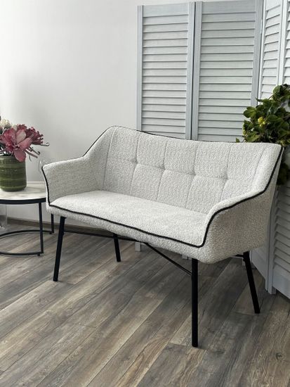 Скамья BERGAMO UF998-14 светло-серый, букле / UF998-16 темно-серый