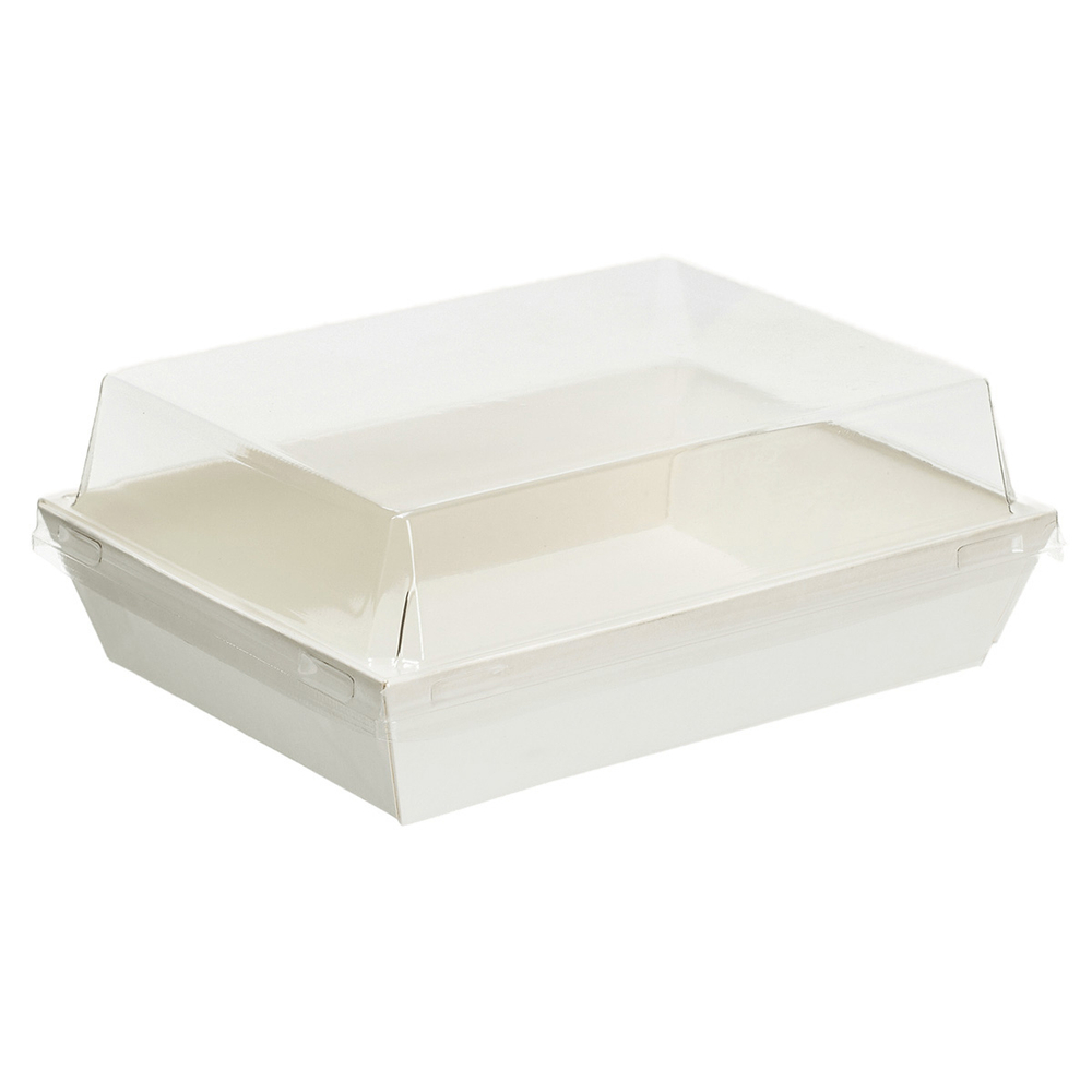 Контейнер бумажный Ant Box White с крышкой 500 мл 11-14 (105x140x68) 1/450