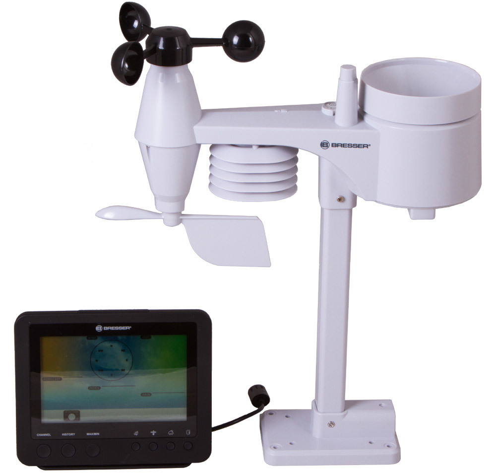 Погодная станция Bresser «5 в 1» Wi-Fi с цветным дисплеем