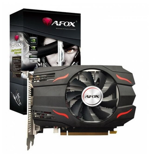 Видеокарта AFOX NVIDIA GeForce GTX1650, 4Гб GDDR6, 128 бит, Retail, PCIe3.0, 2xFAN, 2-SLOT, 75Вт, HDMI, DVI, DP (AF1650-4096D6H1)