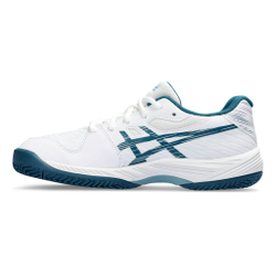 Детские теннисные кроссовки ASICS Gel-Game 9 GS Clay Court Shoe Kids - White, Petrol