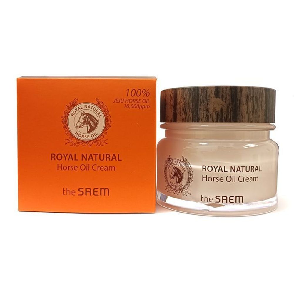 THE SAEM Крем для лица с лошадиным маслом Royal Natural Horse Oil Cream 80 мл.