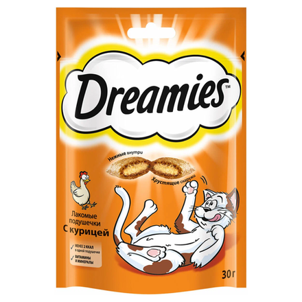 Лакомство для кошек Dreamies Курица 30 гр