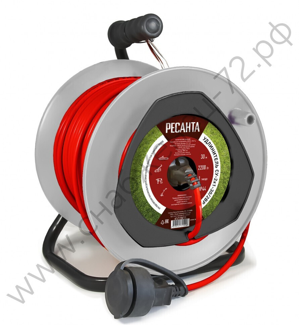 Удлинитель силовой на катушке Ресанта СУ-2х1-30/2ВР