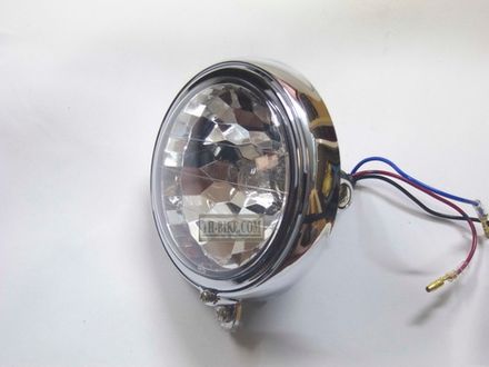 Headlight 4" Diamond lens, For Honda C100. T19. Copy. Made in Thailand. DIY