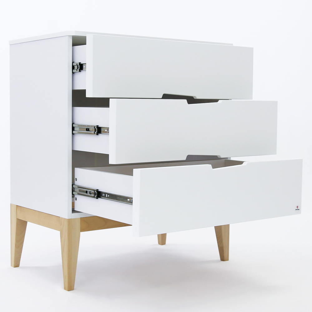 Пеленальный комод Antemi Mia Light Белый/Дерево