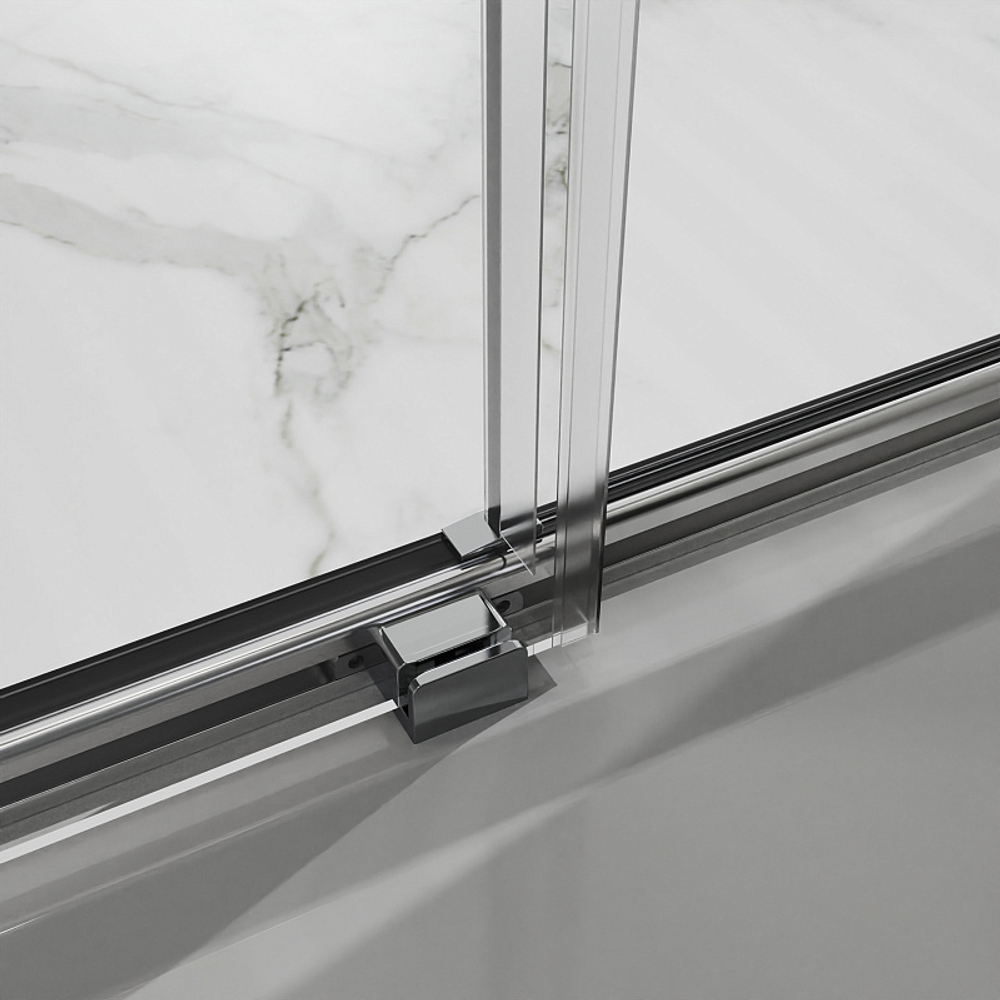 Душевая дверь Azario SHANGHAI раздвижная 110х195, толщина полотна 6мм универсальная, цвет профиля графит матовый