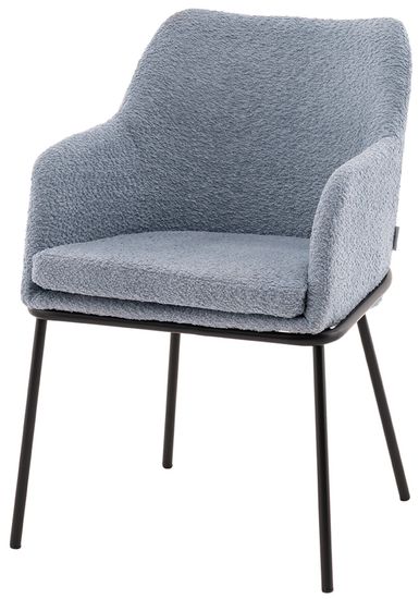 Стул с подлокотниками Орли new ткань букле синий