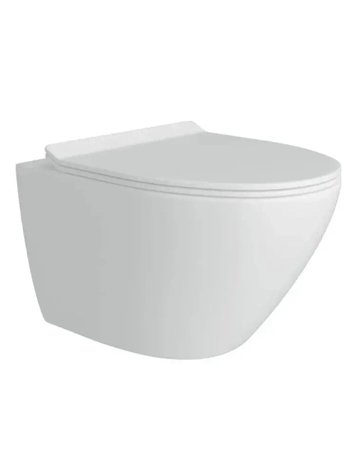 Унитаз подвесной Teymi Lina Pro Vortex безободковый, сиденье микролифт T40112