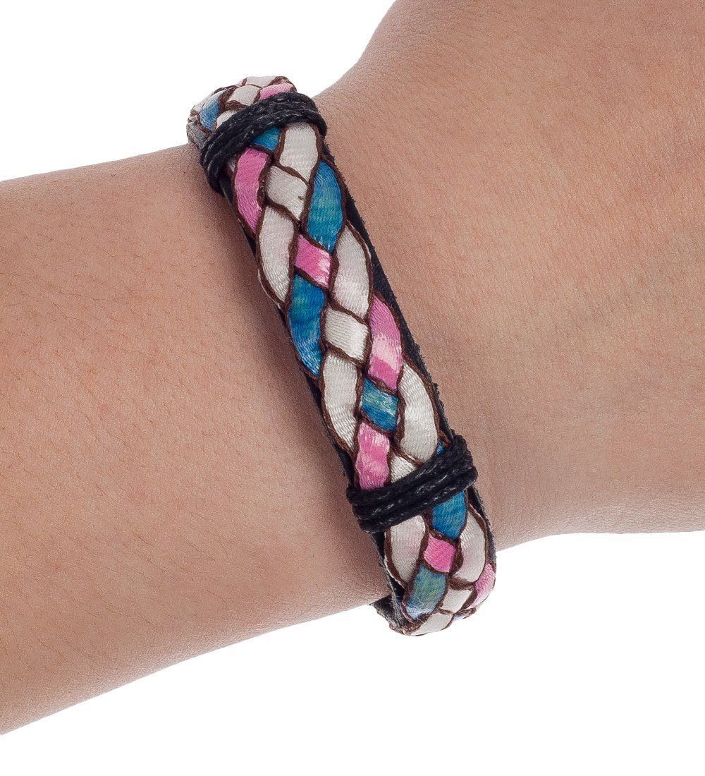 Y-BKB043 Браслет цветной нат.кожа