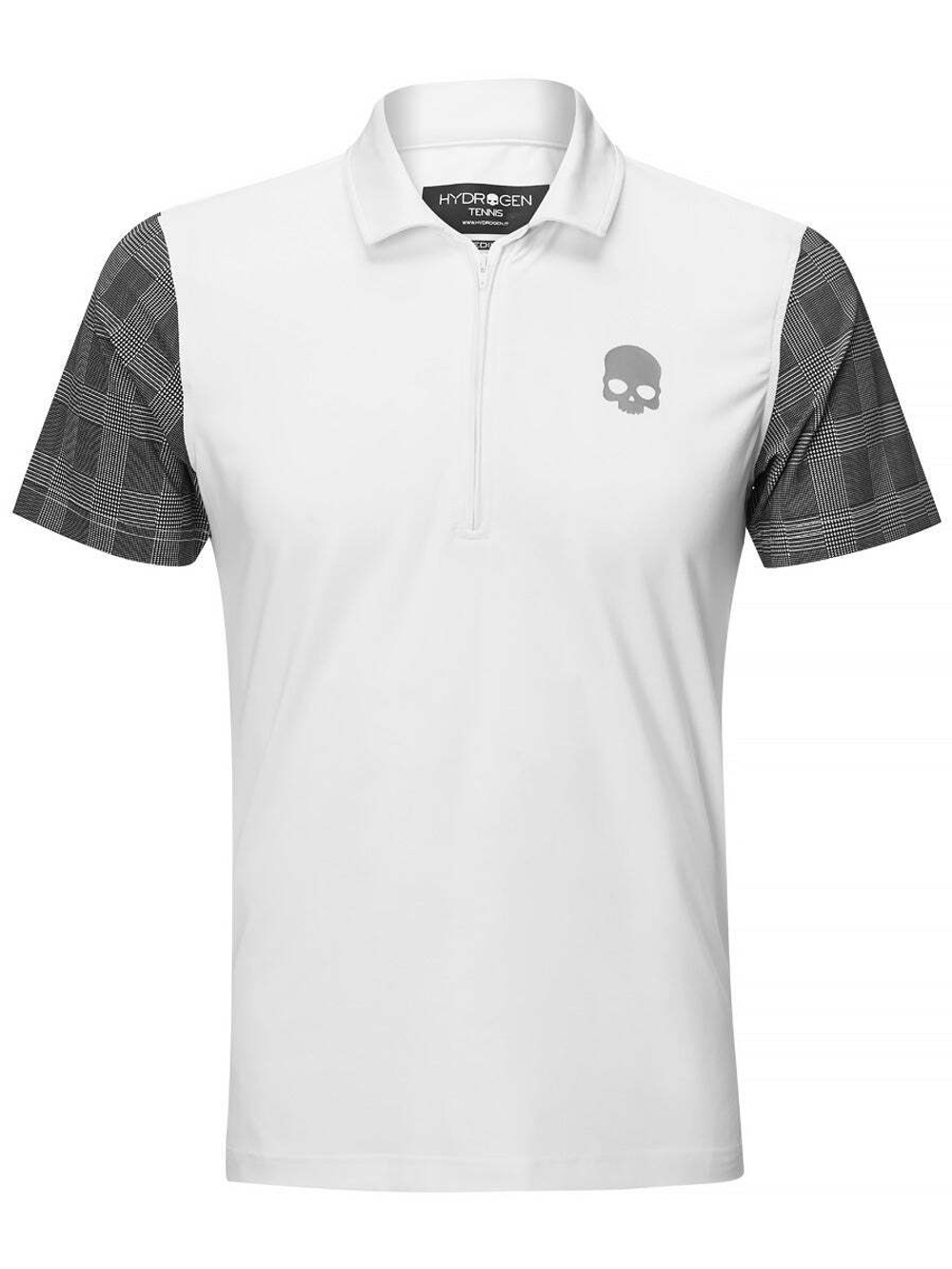 Теннисное поло Hydrogen Tech Zipped Polo - white/black