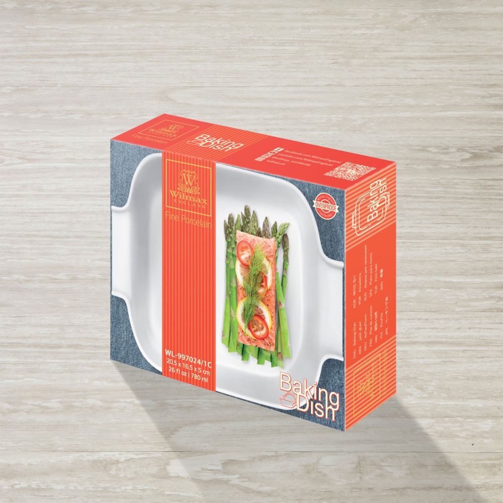 Форма для запекания с ручками 20,5x16,5x5 см WL‑997024/1C