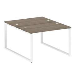 Metal System Рабочая станция на О-образном м/к БО.РАС-СП-2.2 Вяз Благородный/Металл Белый 1200*1475*