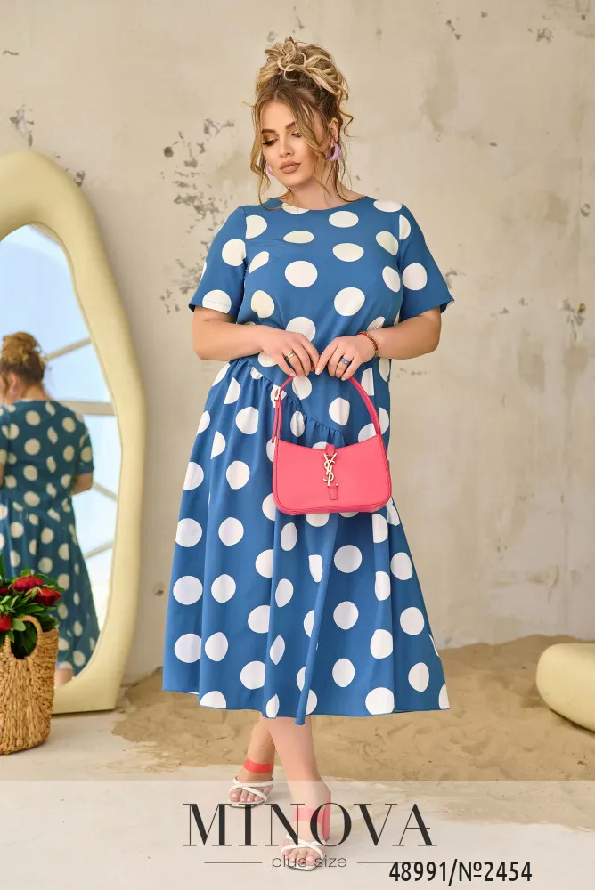Платье 2454-джинс Minova
