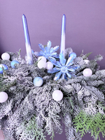 Новогодняя композиция «Синий иней»