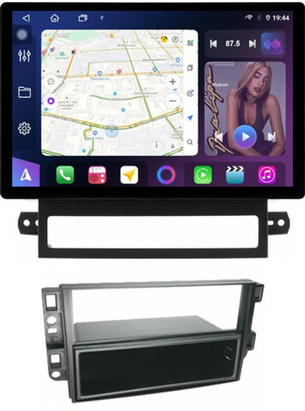 Магнитола для Chevrolet Captiva 2006-2011 (перенос БК вниз) - FarCar BX877 монитор 13" 2K QLED на Android 13, TS10, 6+128, CarPlay, 4G SIM-слот