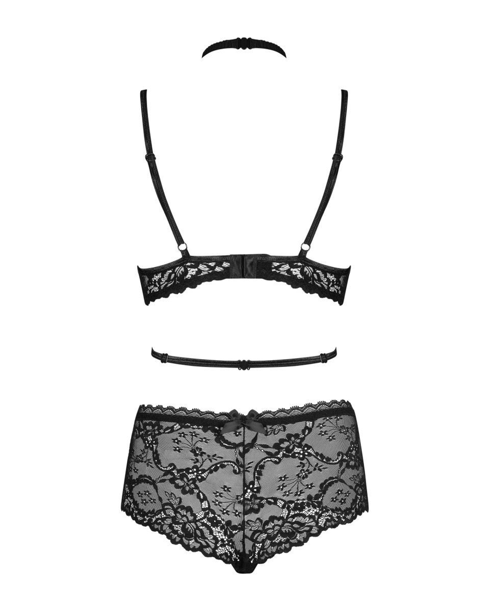Кружевной комплект белья Raquelia (Размер: L-XL) (Цвет: черный)