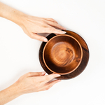 Набор деревянных тарелок из дерева сибирский кедр - 2 шт. TN75