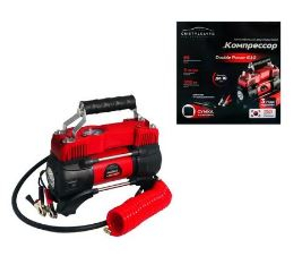 Компрессор "CRISTYLEAVTO" CA-610 Double Power 85л\м 2х поршн. LED фонарь 13076