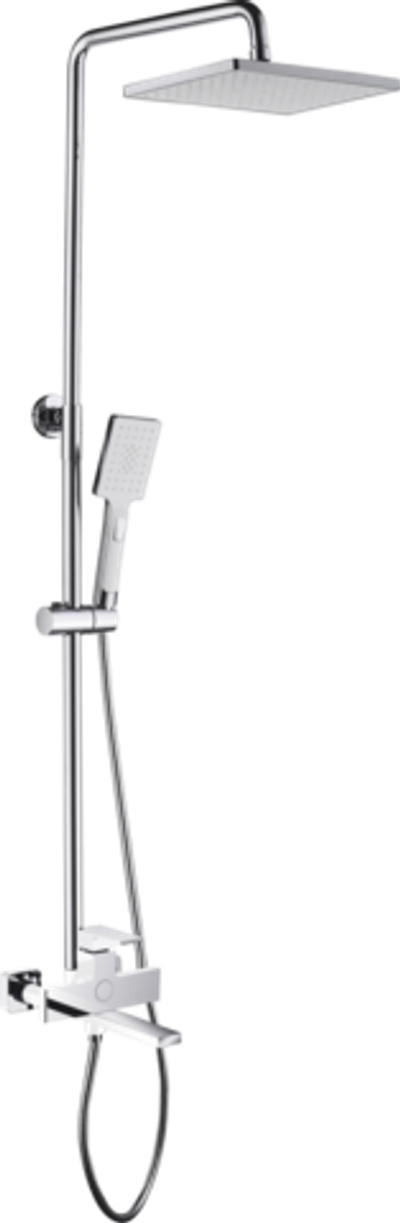 28061-F Душевой релинг (белый,хром) GANZER  (4/1шт)