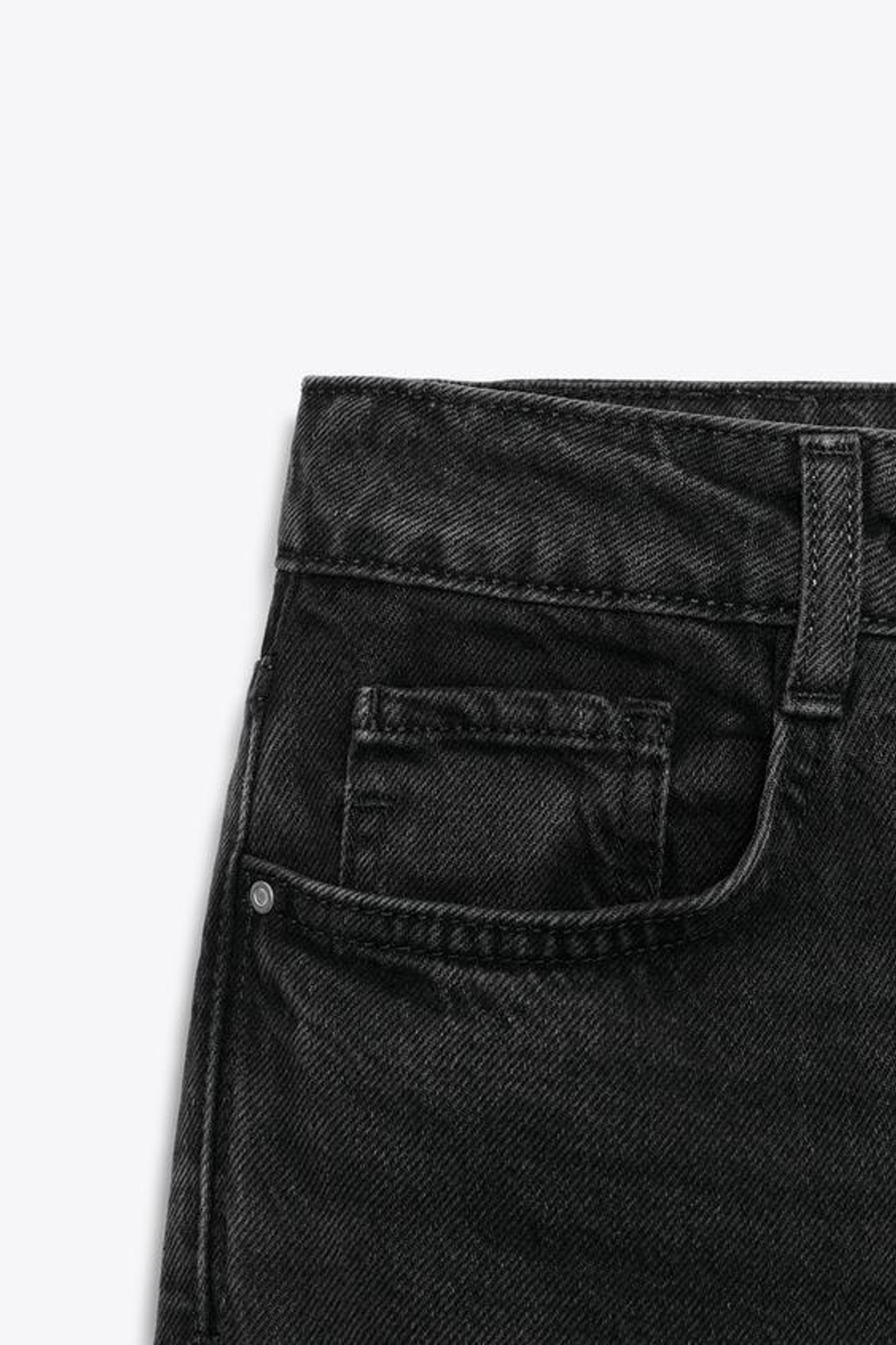 ZARA ДЖИНСЫ Z.02 STRAIGHT ANKLE С ВЫСОКОЙ ПОСАДКОЙ, ЧЕРНЫЙ