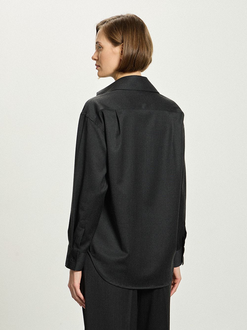 Рубашка Хельсинки графит шерсть