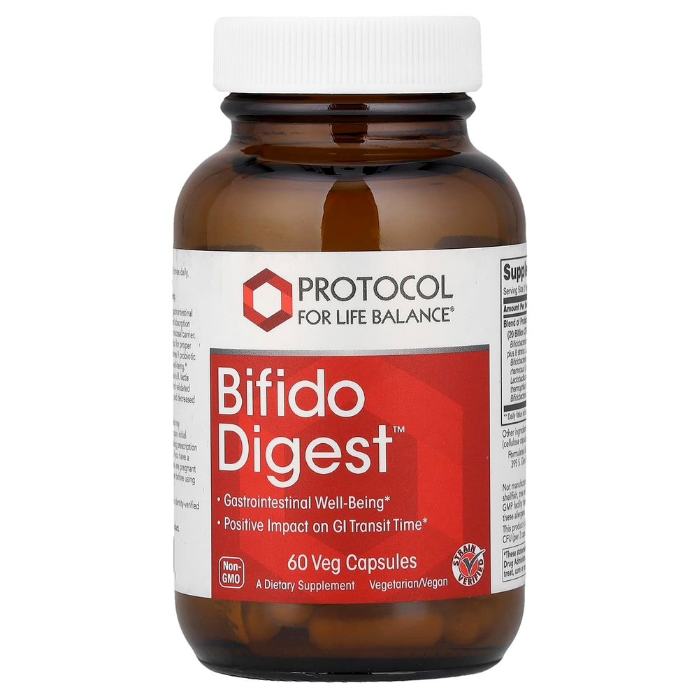 Protocol for Life Balance, Bifido Digest, 60 растительных капсул