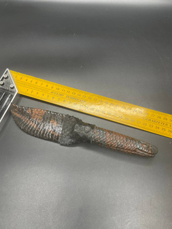 Обсидиановый клинок с рукоятью из обсидиана коллекционный с гравировкой змеи 25 см