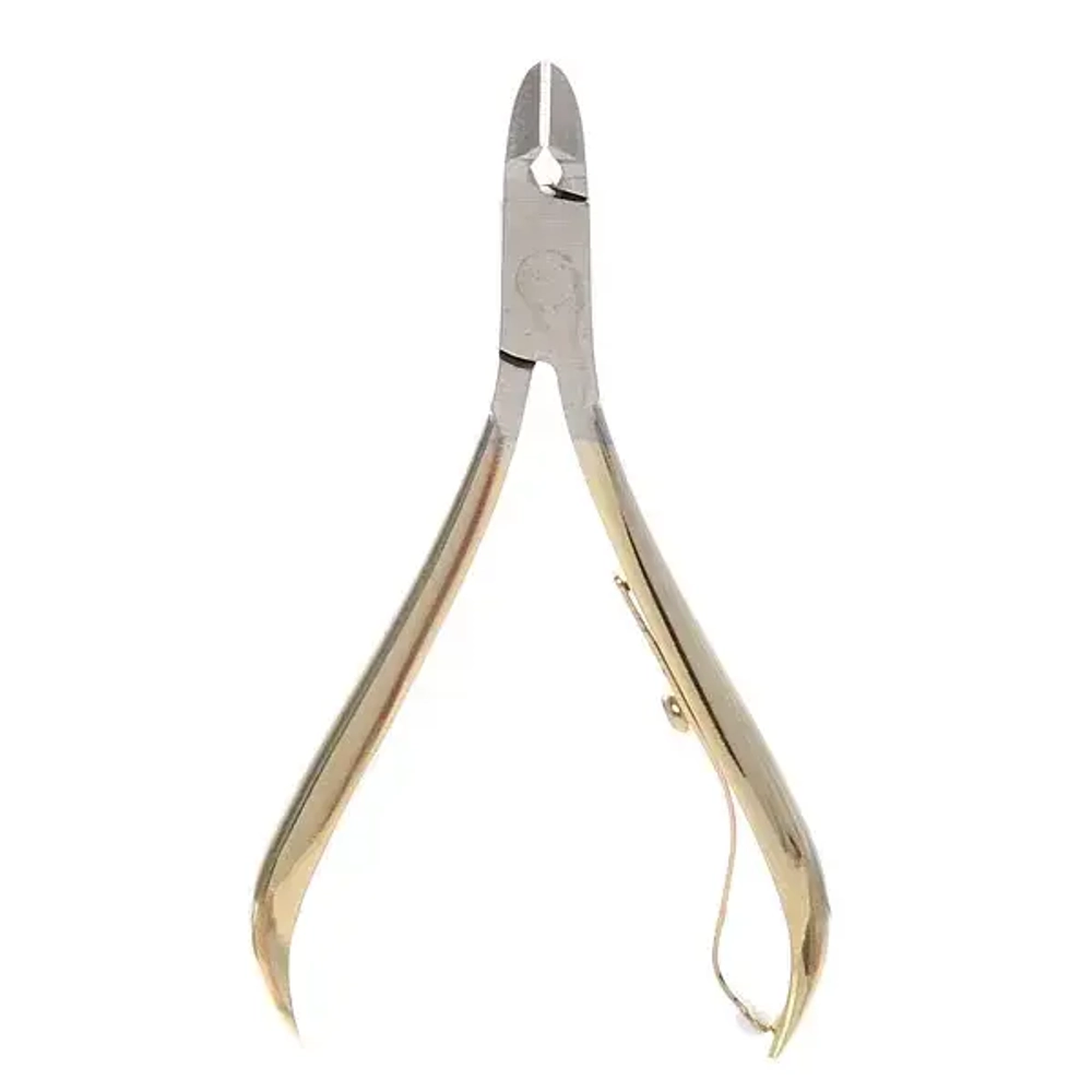 Кусачки для кутикулы, на блистере «Ultramarine», одна пружина, ручки цвет золото, 9см✦