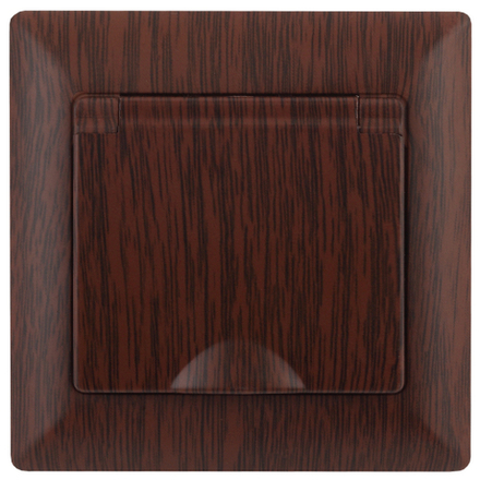 Розетка Intro Solo 4-203-10 с заземлением 2P+E Schuko с крышкой 16А-250В IP20 СУ венге