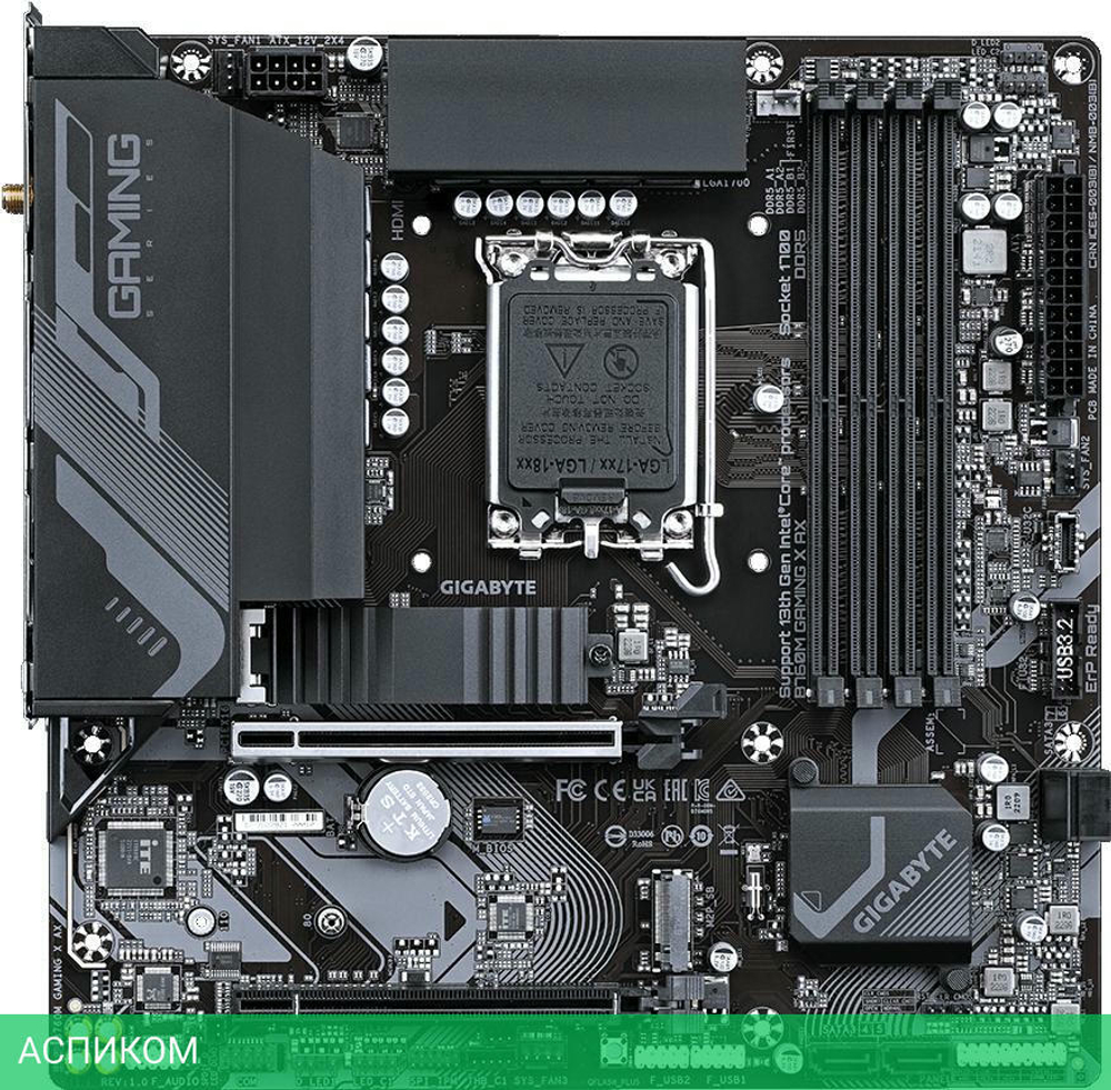 Материнская плата GigaByte B760M Gaming X AX DDR5 rev. 1.2