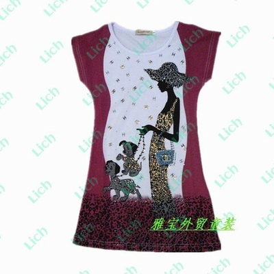 Туника с принтом девушки с далматинцами и декором стразами