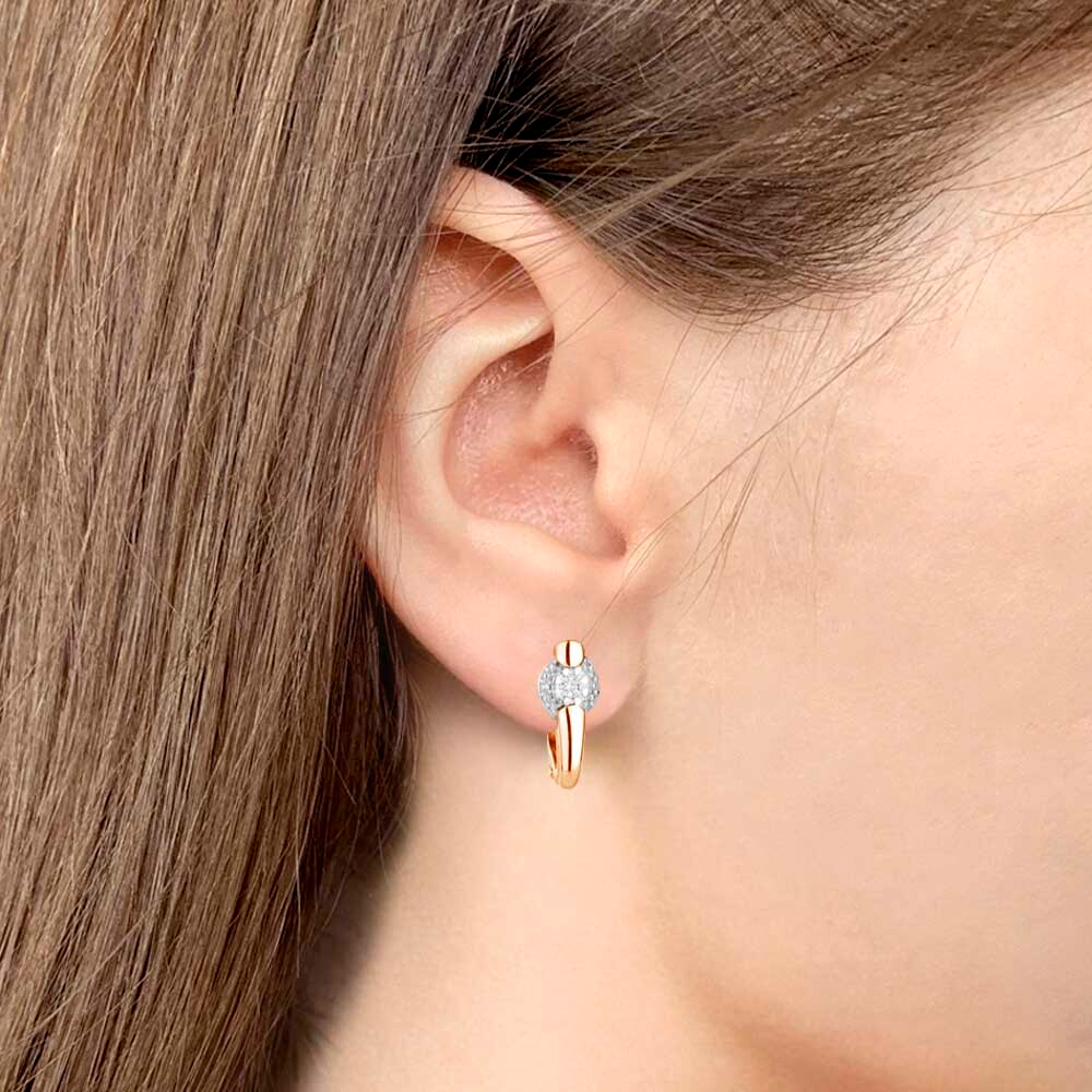 941822к Серьги из Золота с бриллиантами из коллекции "Elegance"