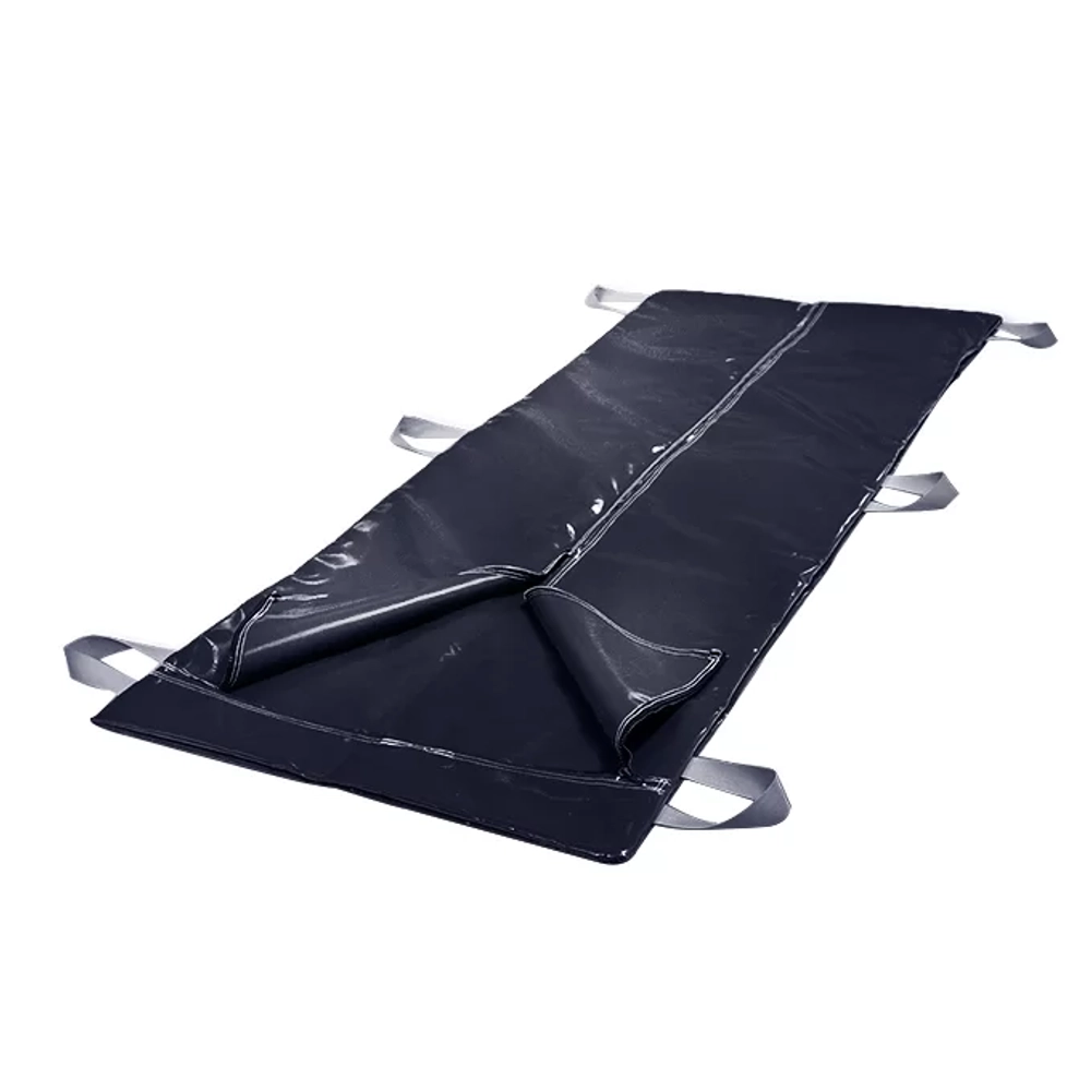 Мешок патологоанатомический Нетканный 240х90см пл. 70 лам. на молнии с ручками (3 пары) по всей ширине мешка, цвет ЧЕРНЫЙ