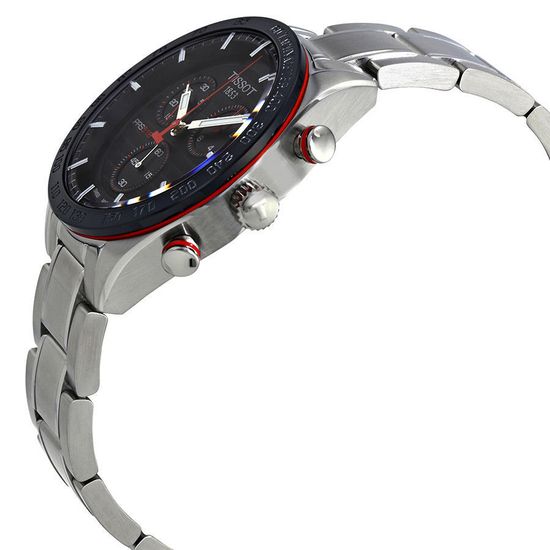 Мужские швейцарские часы с секундомером Tissot T100.417.11.051.01 на браслете
