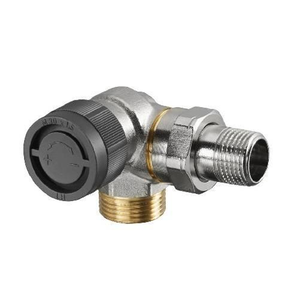 Клапан термостатический угловой трехосевой Oventrop A - 3/4" x 1/2" (НР/НР-амер, левосторонний)