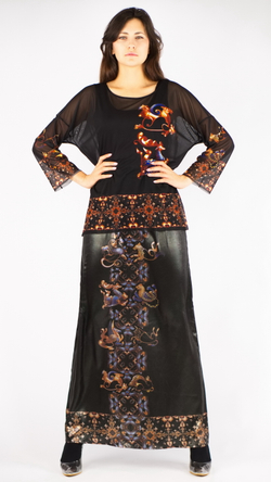 Юбка «Загадки скифов» по мотивам скифских тотемных изображений