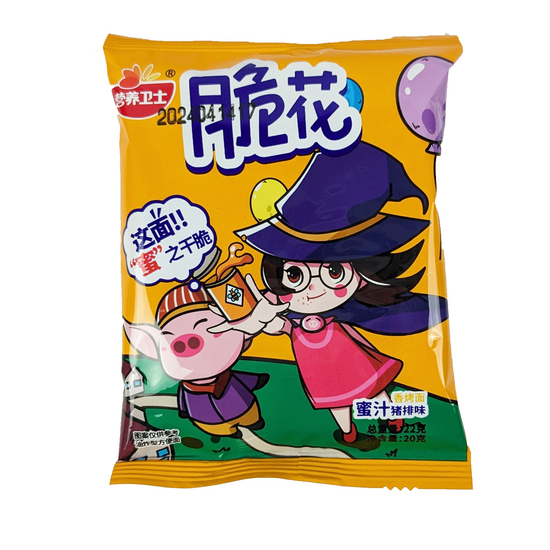 Чипсы в виде лапши Chui Hua со вкусом свинины в медовом соусе, 20гр