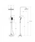 Душевая стойка BelBagno Due DUE-DOCM-CRM 3 режима, хром
