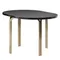 Столик кофейный Ror, 75х50 см, латунь/черный