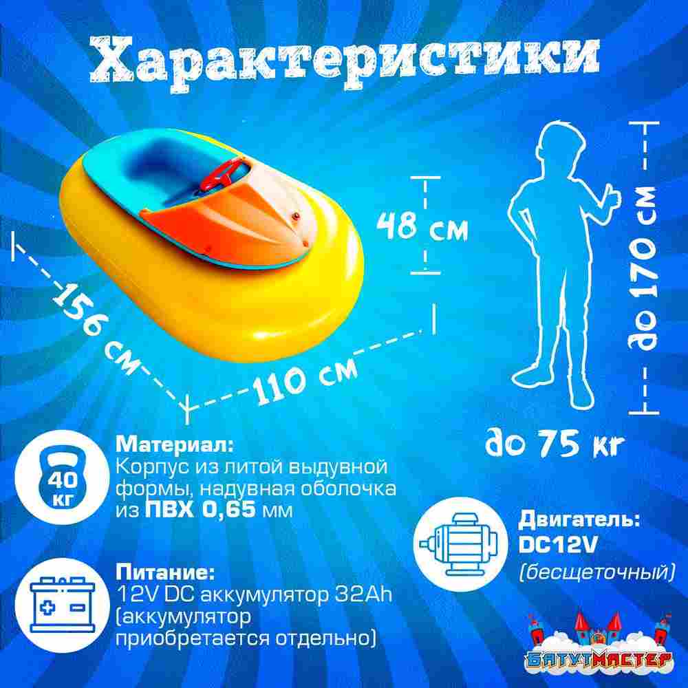 Электрическая бамперная лодка «Манго» на часовом механизме