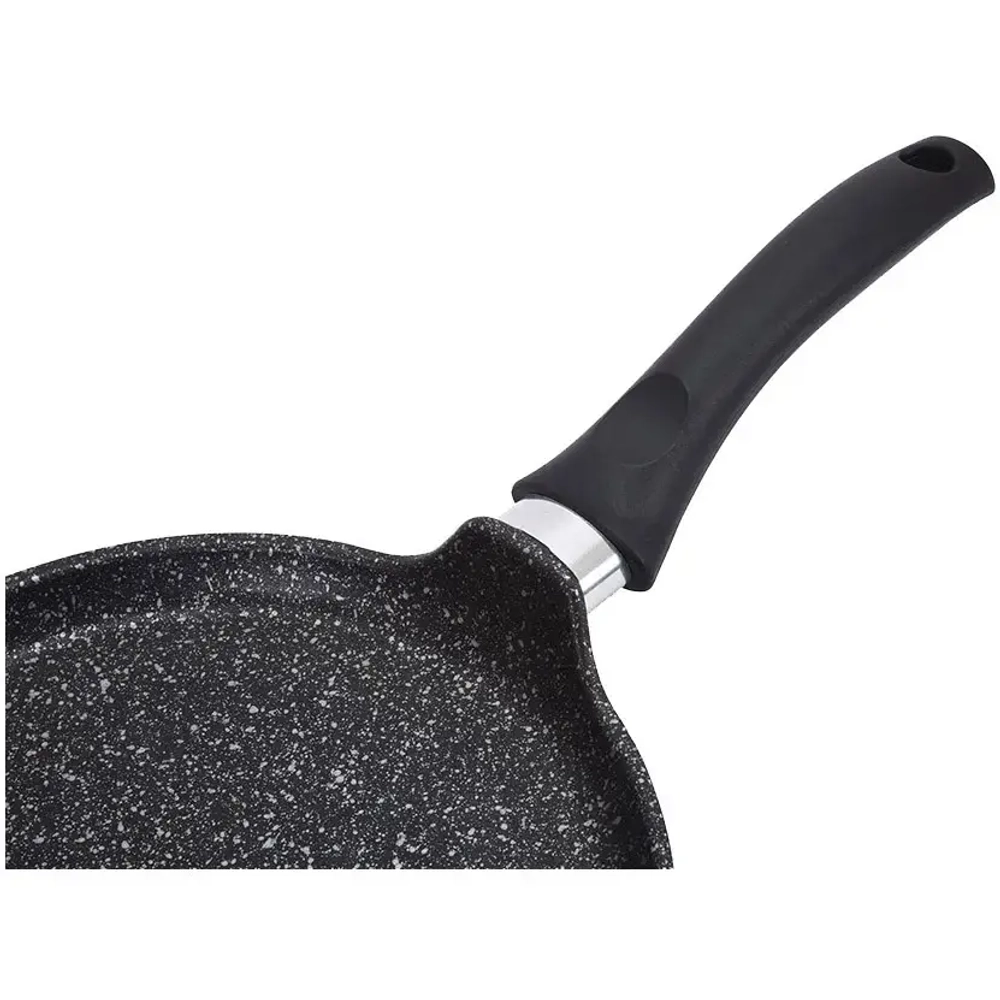 Сковорода блинная 22см с ручкой темный мрамор сбмт222а