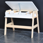 Dipriz Растущая парта Кампо с ящиками с регулировкой наклона и высоты, стол письменный детский, с ножками из массива сосны