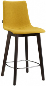 Стул полубарный с обивкой Scab Design Natural Zebra Pop, венге, желтый
