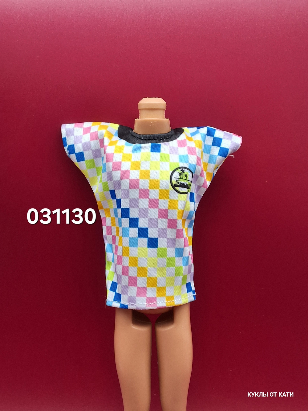 Одежда для куклы Барби винтаж футболка 031130