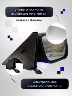 Зеркала ваз 2110-2112 2170-2171 Электропривод Обогрев
