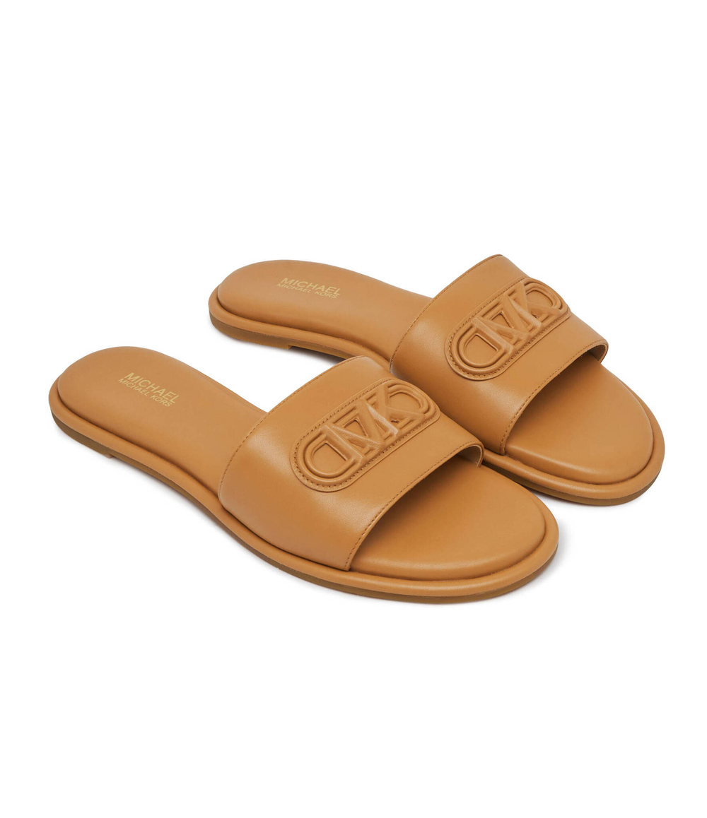 Шлепанцы кожаные saylor Michael Kors - коричневый(40H3SYFA1L)
