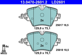 ATE - 13047026012-ATE - Brake Pad Set, disc brake