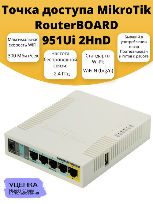 Точка доступа MikroTik RouterBOARD 951Ui 2HnD