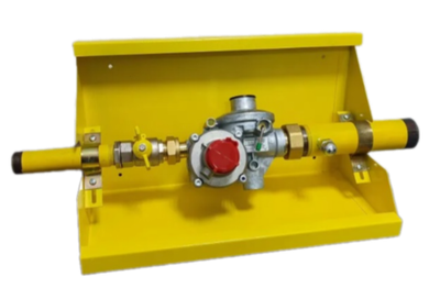 Шкафной газораспределительный пункт ГРПШ ОХТА-RFM-25-1-ЛП (желтый)